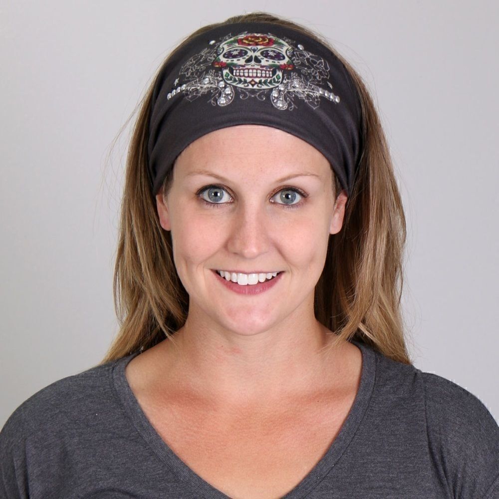Biker Bling Headwraps (sugar skull)  NWT
